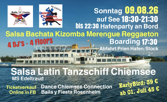 Salsa Latin Tanzschiff Chiemsee